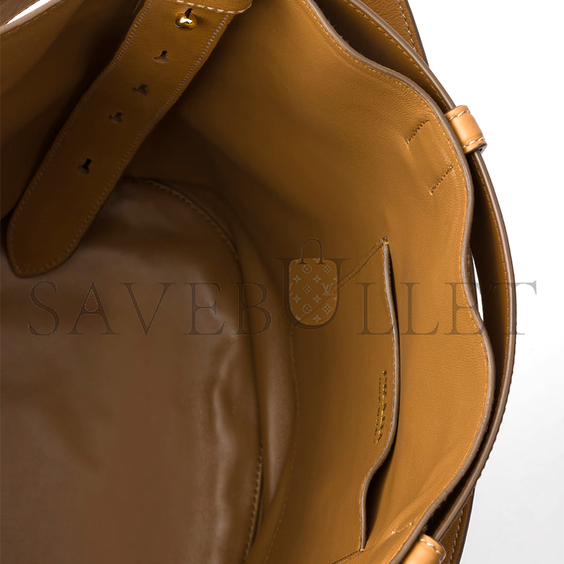 PRADA BUCKLE LEATHER BUCKET BAG WITH BELT 1BE085 (29*26.5*18cm) PRADA BUCKLE LEATHER BUCKET BAG WITH BELT 1BE085 (29*26.5*18cm)